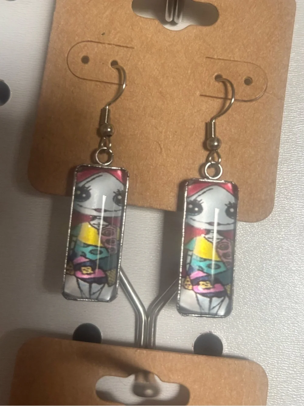 Colorful Sally Rectangular Drop Earrings - Blue/Multicolor